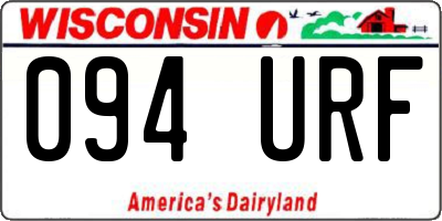 WI license plate 094URF