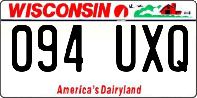 WI license plate 094UXQ
