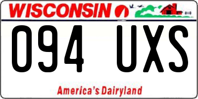 WI license plate 094UXS