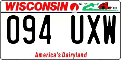WI license plate 094UXW