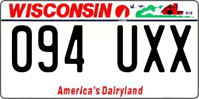 WI license plate 094UXX