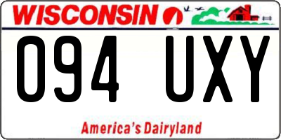 WI license plate 094UXY