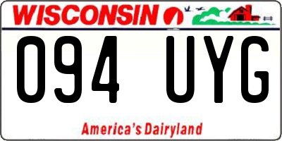 WI license plate 094UYG