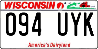 WI license plate 094UYK