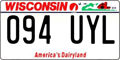 WI license plate 094UYL