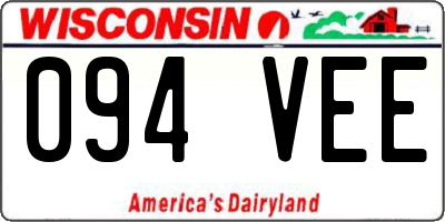 WI license plate 094VEE