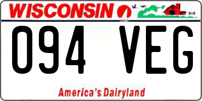 WI license plate 094VEG