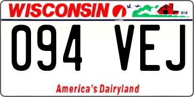 WI license plate 094VEJ