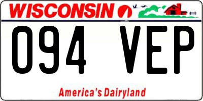 WI license plate 094VEP