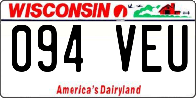 WI license plate 094VEU