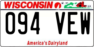 WI license plate 094VEW