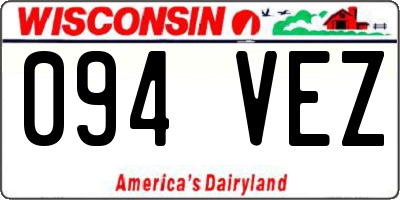 WI license plate 094VEZ