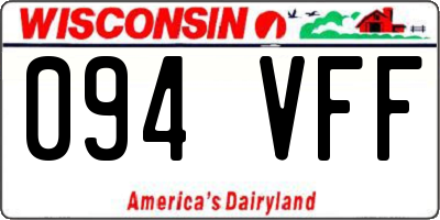 WI license plate 094VFF