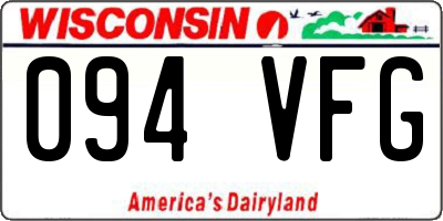 WI license plate 094VFG