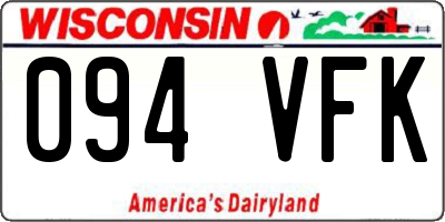 WI license plate 094VFK