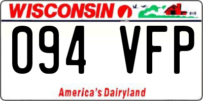 WI license plate 094VFP