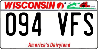 WI license plate 094VFS