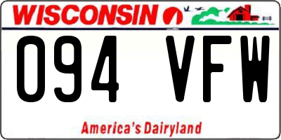 WI license plate 094VFW