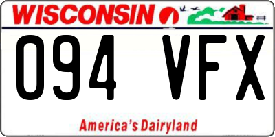 WI license plate 094VFX