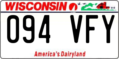 WI license plate 094VFY