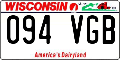 WI license plate 094VGB