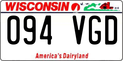 WI license plate 094VGD