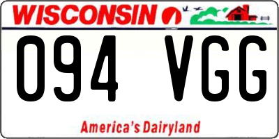 WI license plate 094VGG