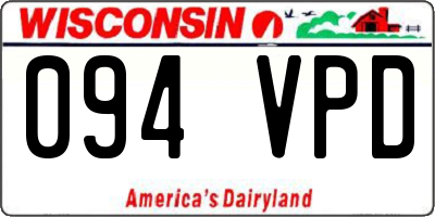 WI license plate 094VPD