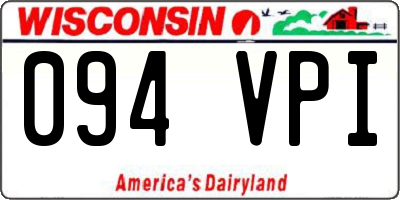 WI license plate 094VPI