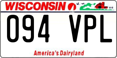 WI license plate 094VPL