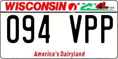 WI license plate 094VPP