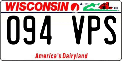 WI license plate 094VPS