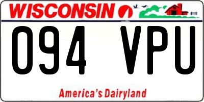 WI license plate 094VPU