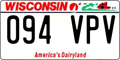 WI license plate 094VPV
