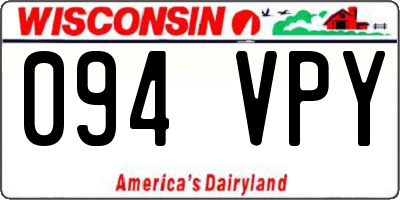 WI license plate 094VPY