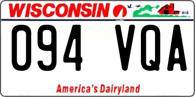 WI license plate 094VQA