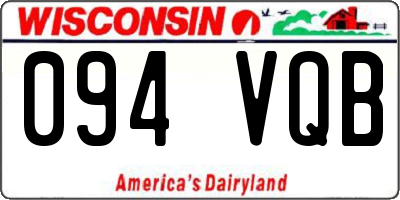 WI license plate 094VQB