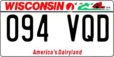 WI license plate 094VQD