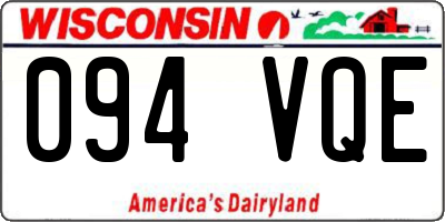 WI license plate 094VQE