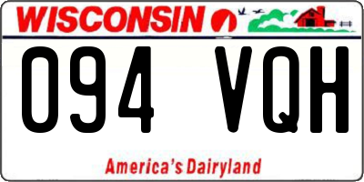 WI license plate 094VQH