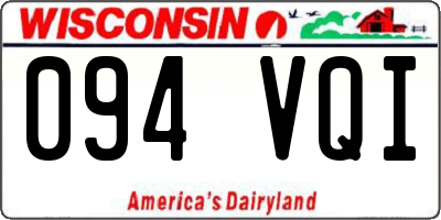 WI license plate 094VQI