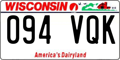 WI license plate 094VQK
