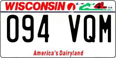 WI license plate 094VQM