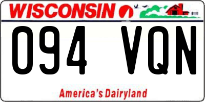 WI license plate 094VQN