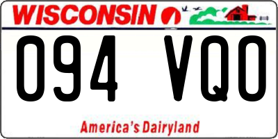 WI license plate 094VQO