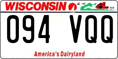 WI license plate 094VQQ