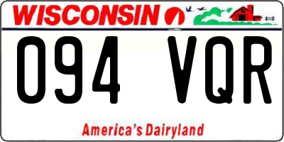 WI license plate 094VQR