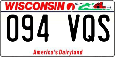 WI license plate 094VQS