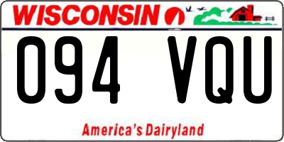 WI license plate 094VQU