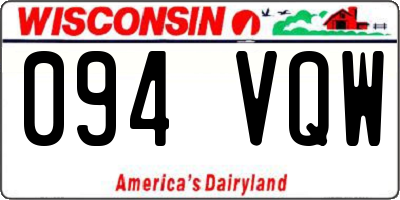 WI license plate 094VQW